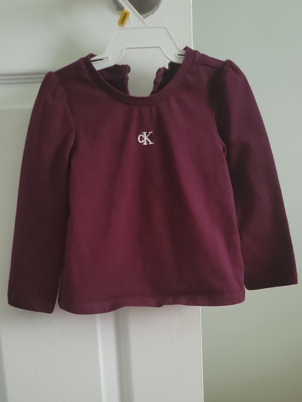 Calvin Klein Long Sleeve Tee in Plum